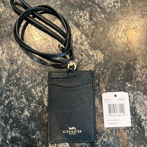 Coach Black Lanyard